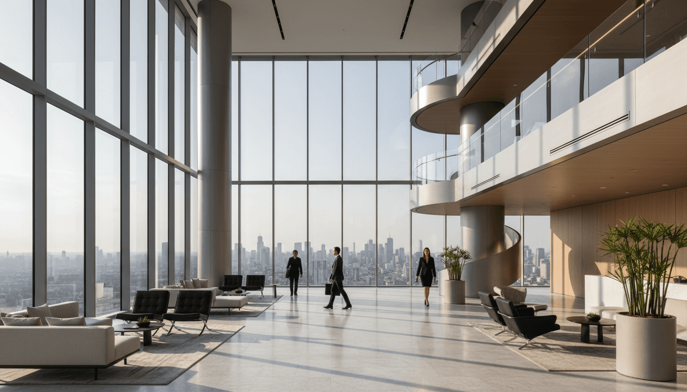 Luxury residential property in Lahore with elegant architecture and professional entrance