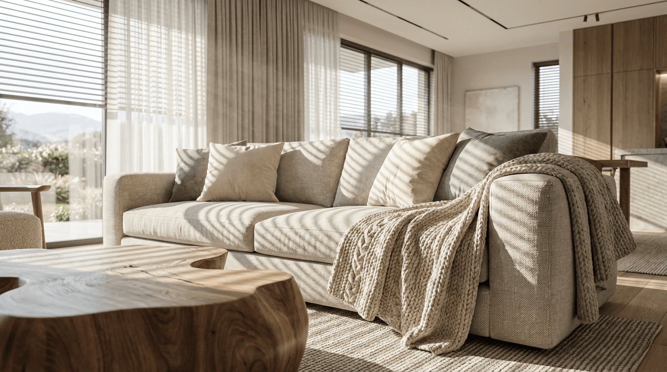 Modern furnished bedroom in premium rental property