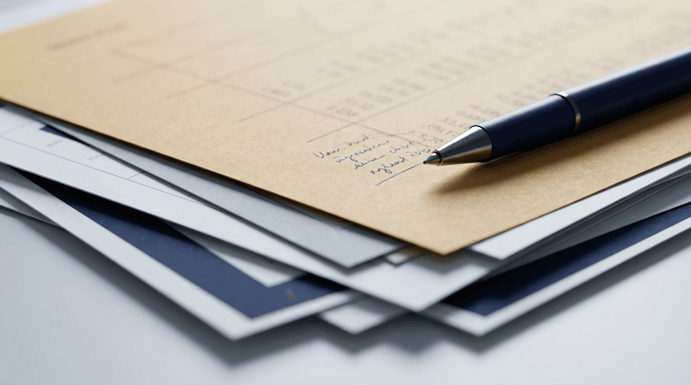 Financial planning document with investment timelines