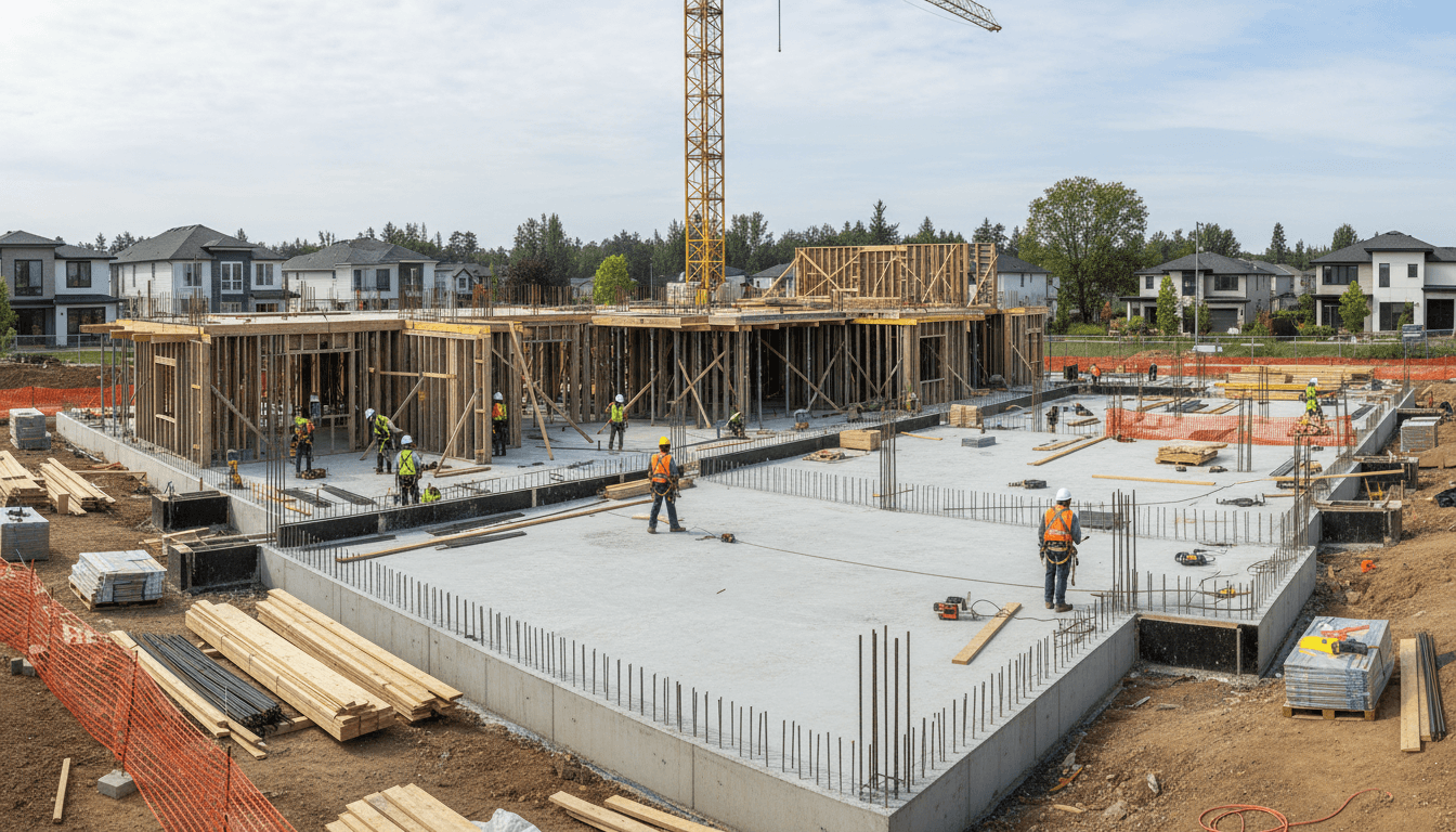 Active construction site showing professional project management and development oversight