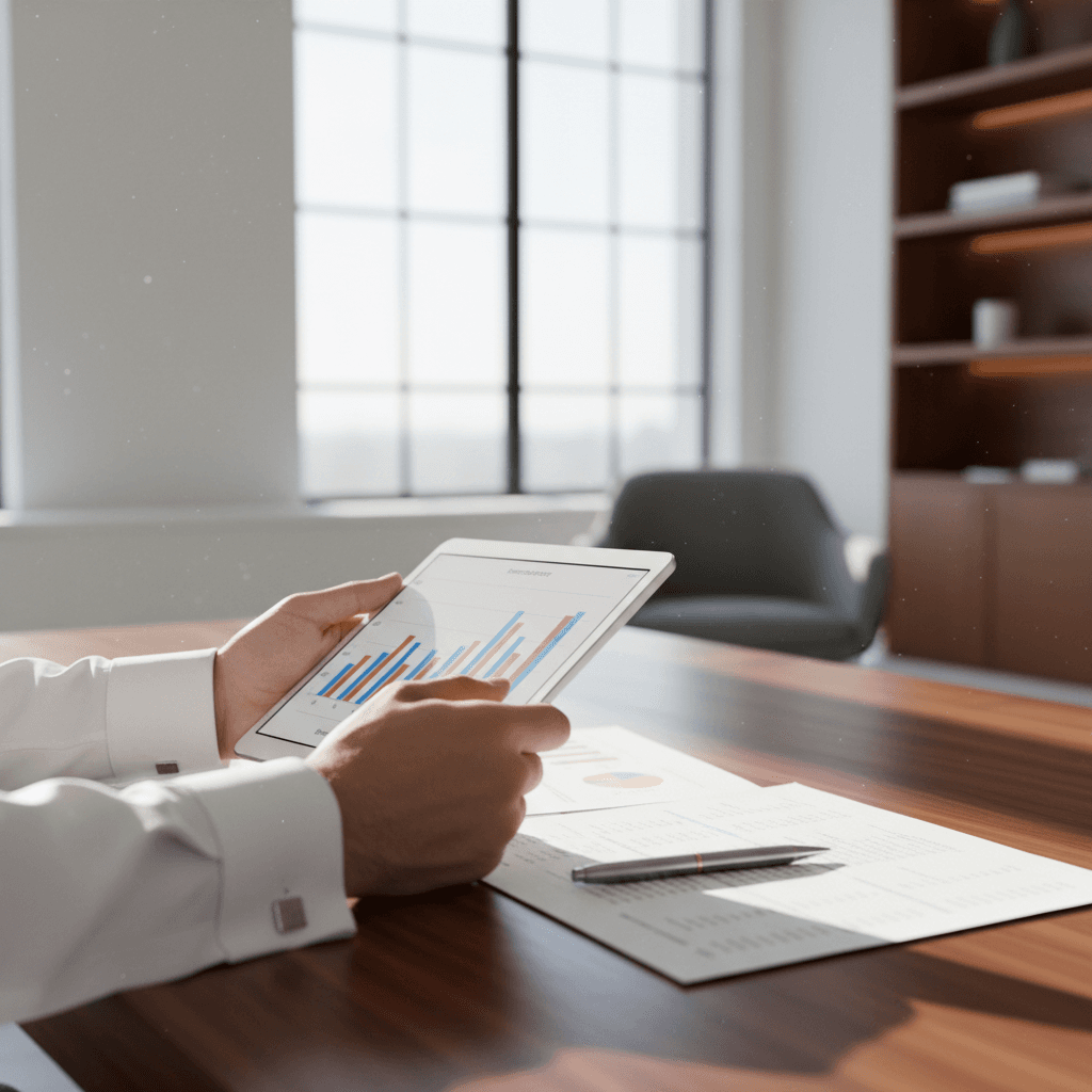 Investment Consultancy - Investment advisor analyzing market data and property analytics